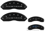 Caliper Covers - Matte Black w/ Pony Tri-Bar Logo - Front and Rear